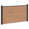 vidaXL Conjunto de valla 180 x 105 cm WPC y Aluminio Marr&oacute;n