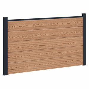 vidaXL Conjunto de valla 180 x 105 cm WPC y Aluminio Marr&oacute;n