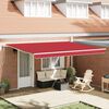 vidaXL Toldo Retr&aacute;ctil Manual Rojo 450 x 300 cm tela