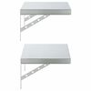vidaXL Estantes de pared 2 uds acero inoxidable plateado 50x30 cm