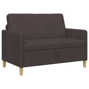 vidaXL Sof&aacute; con almacenamiento Marr&oacute;n Oscuro 122 x 78 x 87 cm