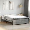 vidaXL Estructura cama madera ingenier&iacute;a metal gris Sonoma 120x200 cm