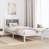 vidaXL Estructura de cama Gris Claro 75 x 190 cm Madera de pino macizo