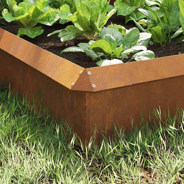 vidaXL Cercas para caracoles 8 pcs Oxidado Acero autopatinable