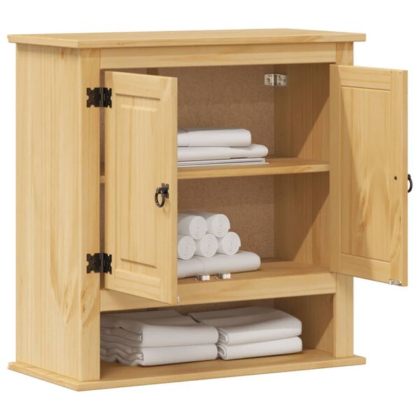 vidaXL Armario de ba&ntilde;o Corona madera maciza de pino 70x33x71,5 cm