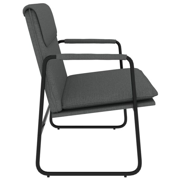 vidaXL Banco de tela gris oscuro 100x64x80 cm