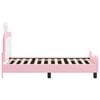 vidaXL Cama para niños con cabecero con cabecera Rosa 80 x 160 cm PU