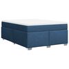 vidaXL Cama box spring con colch&oacute;n tela azul 140x190 cm