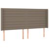 vidaXL Cama box spring colch&oacute;n y luces LED tela gris taupe 160x200 cm