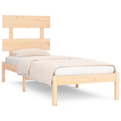 Conjugado Comité revista vidaXL Estructura de cama madera maciza individual 90x190 cm | vidaXL.es