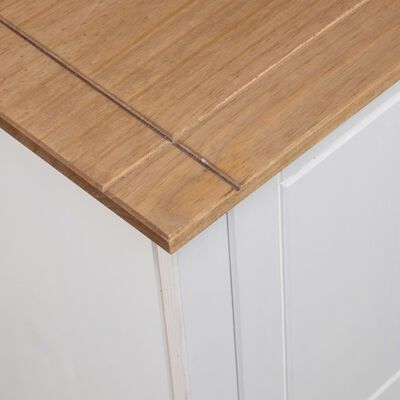 vidaXL Mueble para TV madera de pino estilo Panamá blanco 120x40x50 cm