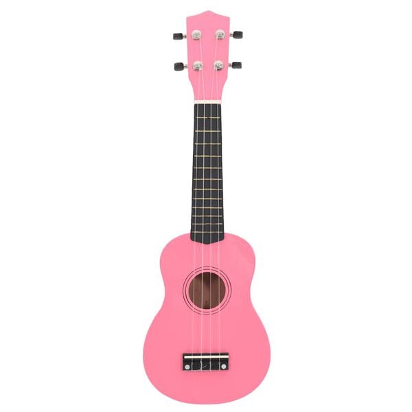 vidaXL Set de ukelele soprano con funda para ni&ntilde;os rosa 21"