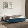 vidaXL Estructura de cama con somier terciopelo azul oscuro 160x200cm