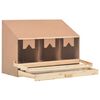vidaXL Ponedero para gallinas 4 compartimentos madera pino 93x40x65 cm