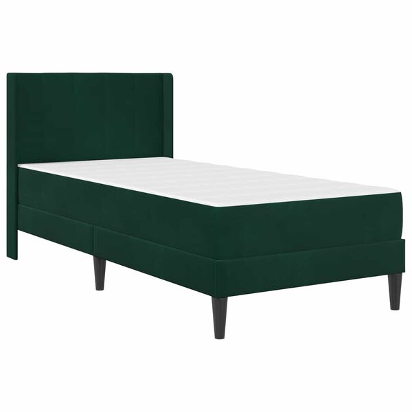 vidaXL Estructura de cama Verde oscuro 100 x 200 cm Terciopelo