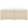 vidaXL Cama box spring con colch&oacute;n tela color crema 200x200 cm