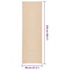 vidaXL Alfombra ZIZUR apariencia yute interior exterior beige 80x250cm