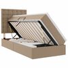 vidaXL Cama con almacenamiento Capuchino 90 x 190 cm Cuero sint&eacute;tico