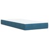 vidaXL Cama box spring con colch&oacute;n terciopelo azul oscuro 80x200 cm