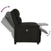 vidaXL Sill&oacute;n reclinable el&eacute;ctrico de tela negro