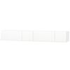 vidaXL Mueble para TV 2 uds contrachapada blanco brillo 120x40x34cm