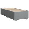 vidaXL Cama box spring con colchón tela gris claro 80x200 cm