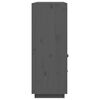 vidaXL Aparador alto madera maciza de pino gris 100x40x108,5 cm