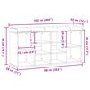 vidaXL Banco zapatero madera de ingenier&iacute;a madera vieja 102x32x50 cm