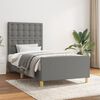 vidaXL Estructura de cama sin colch&oacute;n tela gris oscuro 90x200 cm