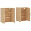 vidaXL Armario de pared 2 unidades roble Sonoma 69,5x34x90 cm