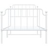 vidaXL Estructura cama sin colch&oacute;n con estribo metal blanco 90x190 cm