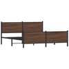 vidaXL Estructura de cama sin colch&oacute;n metal roble marr&oacute;n 200x200 cm