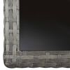 vidaXL Set de muebles bistro de jard&iacute;n 3 piezas cojines rat&aacute;n PE gris
