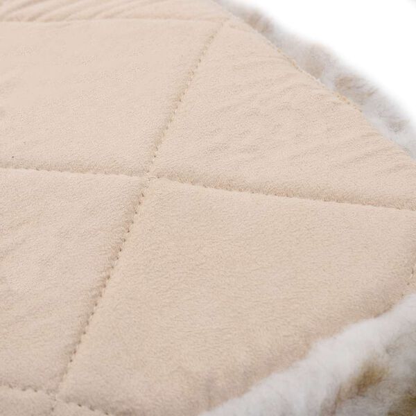 vidaXL Cojines de sillas 2 uds piel oveja real marrón mezcla 40x40 cm