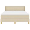 vidaXL Cama tipo Box Spring con colch&oacute;n Crema 200 x 140 cm Poli&eacute;ster