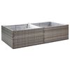 vidaXL Jardinera rat&aacute;n sint&eacute;tico gris 157x80x40 cm