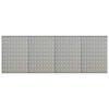 vidaXL Tableros de clavijas para pared 4 unidades acero 40x58 cm