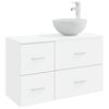 vidaXL Juego de muebles de ba&ntilde;o 2 uds. Blanco Madera de ingenier&iacute;a