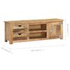 vidaXL Mueble de TV de madera maciza de mango 120x30x40 cm
