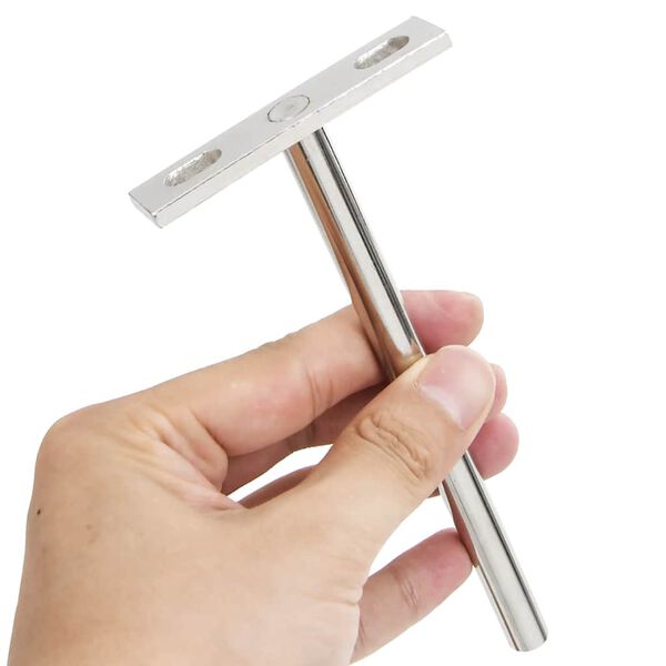 vidaXL Soportes flotantes para estantes 12uds invisibles acero carbono