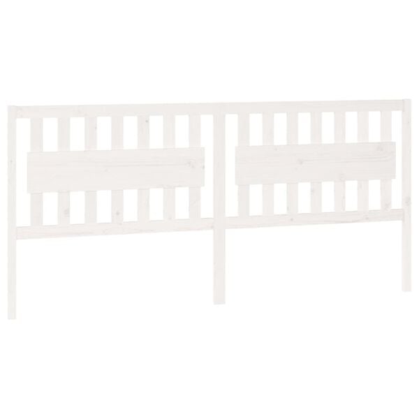 vidaXL Cabecero de cama madera maciza de pino blanco 205,5x4x100 cm