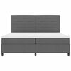 vidaXL Cama tipo Box Spring con colch&oacute;n Gris oscuro 200 x 200 cm tela