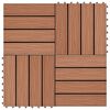vidaXL Tile de Decking Dise&ntilde;o 3D 11 pcs Marr&oacute;n Claro 30 x 30 cm WPC