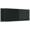 vidaXL Salpicadero de cocina 2 uds. Negro 120 x 50 cm vidrio templado