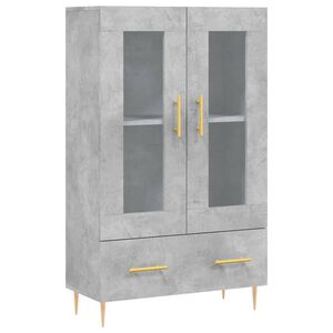 vidaXL Aparador alto madera de ingenier&iacute;a gris hormig&oacute;n 69,5x31x115 cm