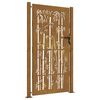 vidaXL Puerta de jard&iacute;n 100x200 cm de acero corten con dise&ntilde;o de bamb&uacute;