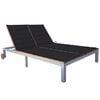vidaXL Tumbona 2 personas con coj&iacute;n madera maciza de acacia y acero