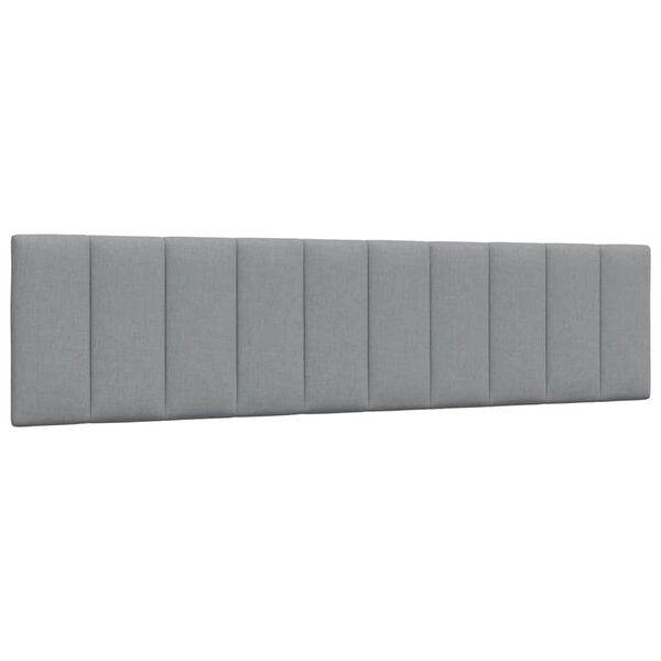vidaXL Cabecero de cama acolchado Hanko tela gris claro 200 cm