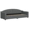 vidaXL Sof&aacute; cama sin colch&oacute;n tela gris oscuro 80x200 cm