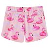 Pantalones cortos infantiles con cord&oacute;n rosa claro 128